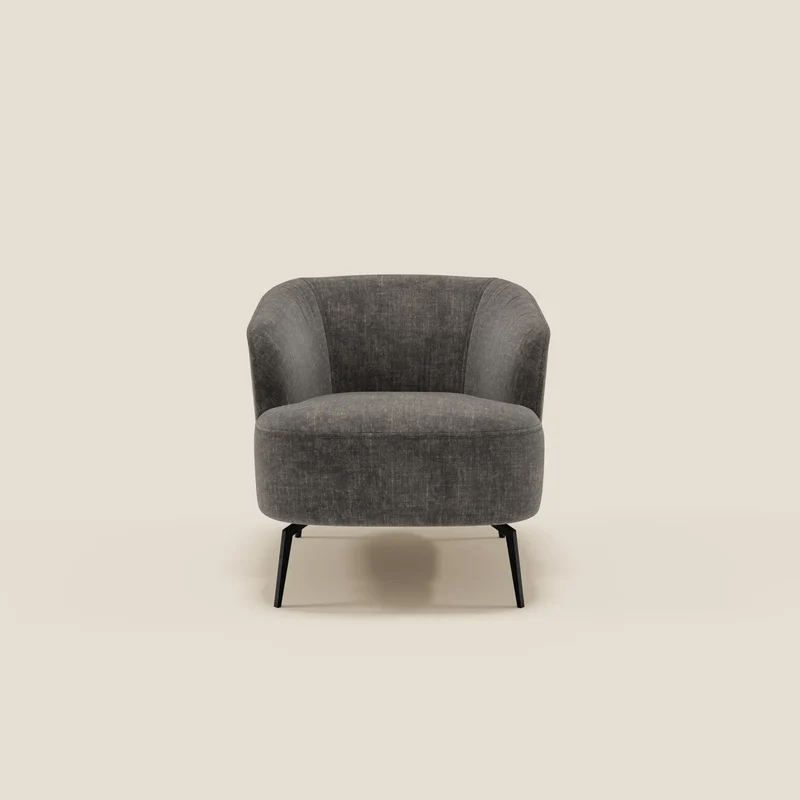 Renoa Fauteuil d'élégance moderne en tissu lavable T24 anthracite