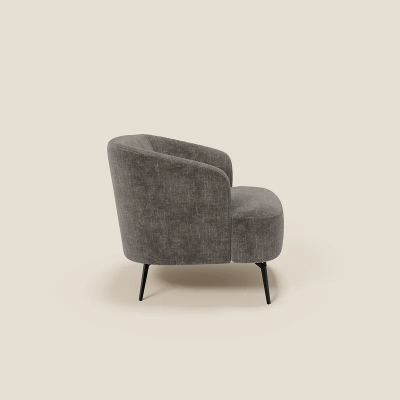 Renoa Fauteuil d'élégance moderne en tissu lavable T24 anthracite