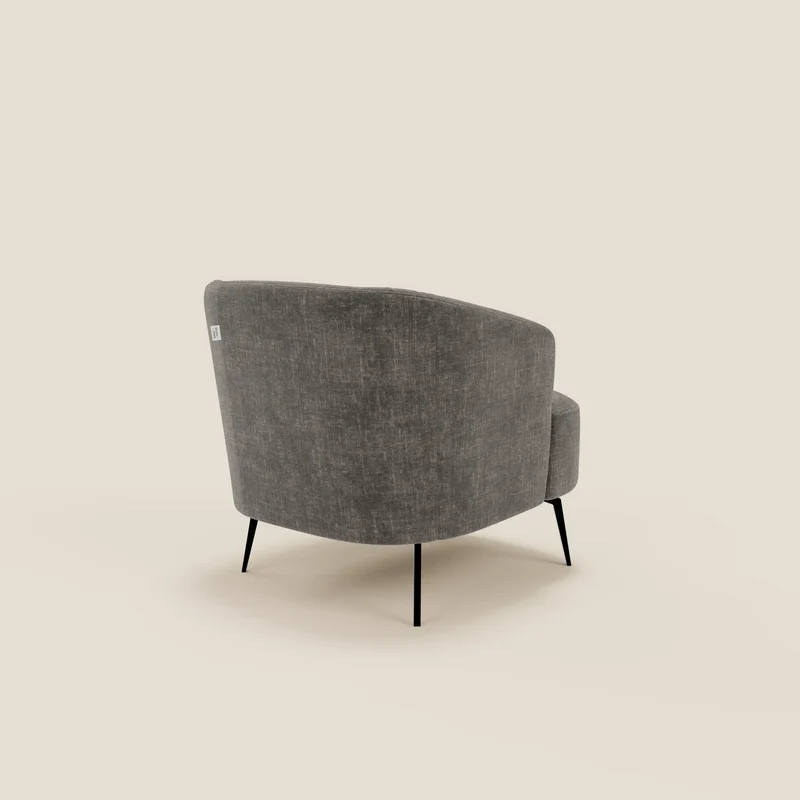 Renoa Fauteuil d'élégance moderne en tissu lavable T24 anthracite