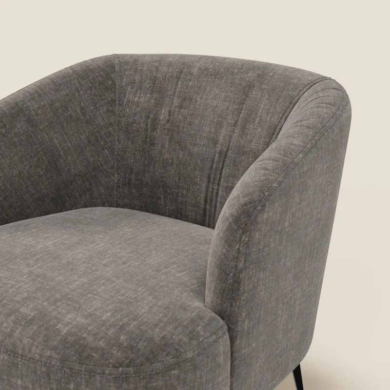 Renoa Fauteuil d'élégance moderne en tissu lavable T24 anthracite