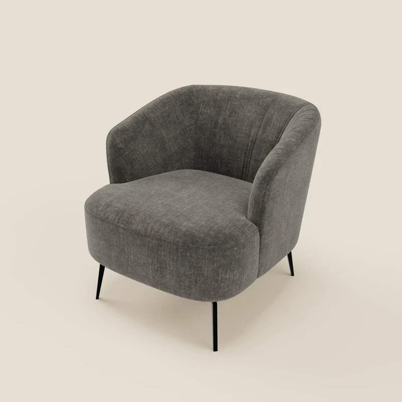 Renoa Fauteuil d'élégance moderne en tissu lavable T24 anthracite