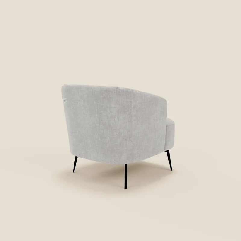 Renoa Fauteuil d'élégance moderne en tissu lavable T24 gris