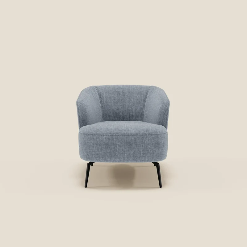 Renoa Fauteuil d'élégance moderne en tissu lavable T24 bleu pastel