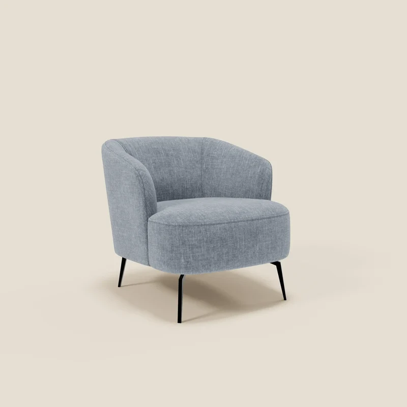 Renoa Fauteuil d'élégance moderne en tissu lavable T24 bleu pastel