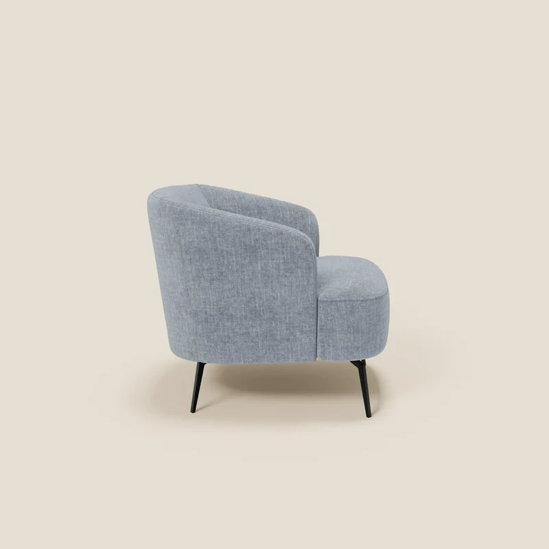 Renoa Fauteuil d'élégance moderne en tissu lavable T24 bleu pastel