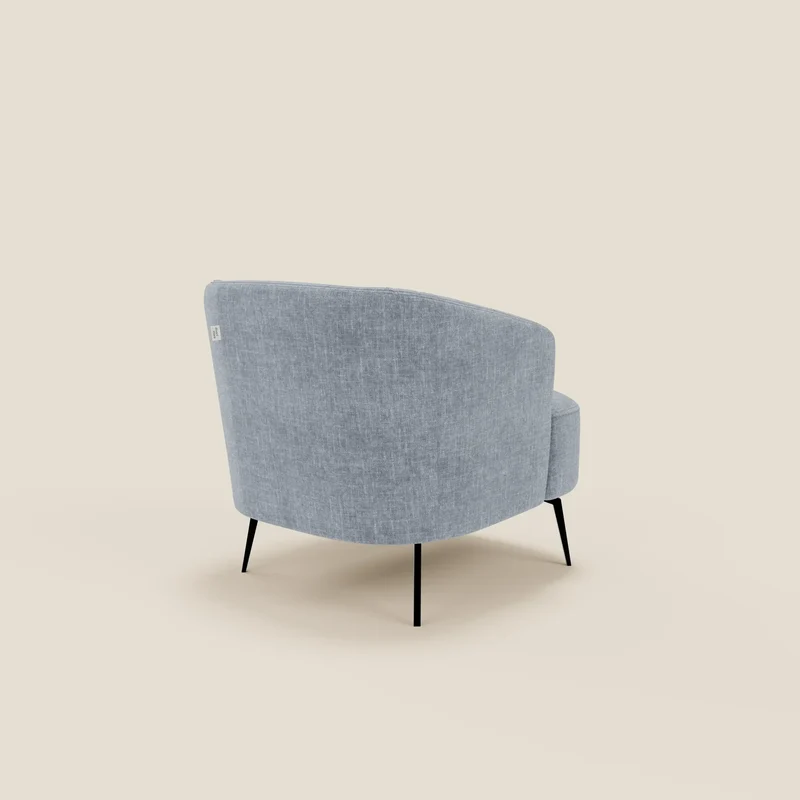Renoa Fauteuil d'élégance moderne en tissu lavable T24 bleu pastel