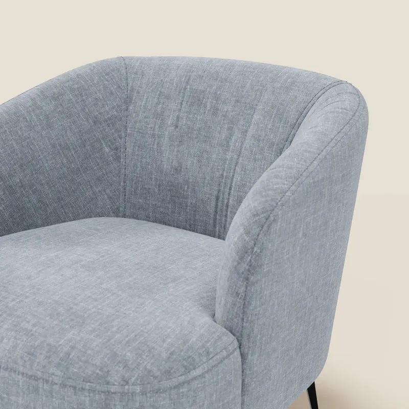 Renoa Fauteuil d'élégance moderne en tissu lavable T24 bleu pastel
