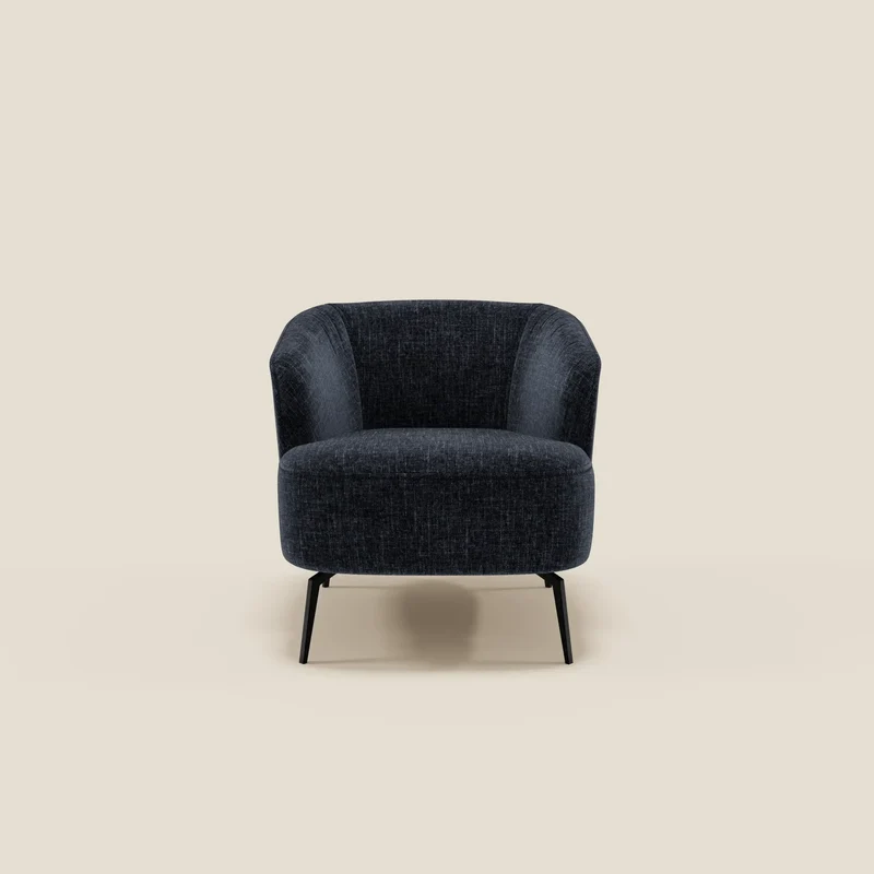 Renoa Fauteuil d'élégance moderne en tissu lavable T24 bleu nuit