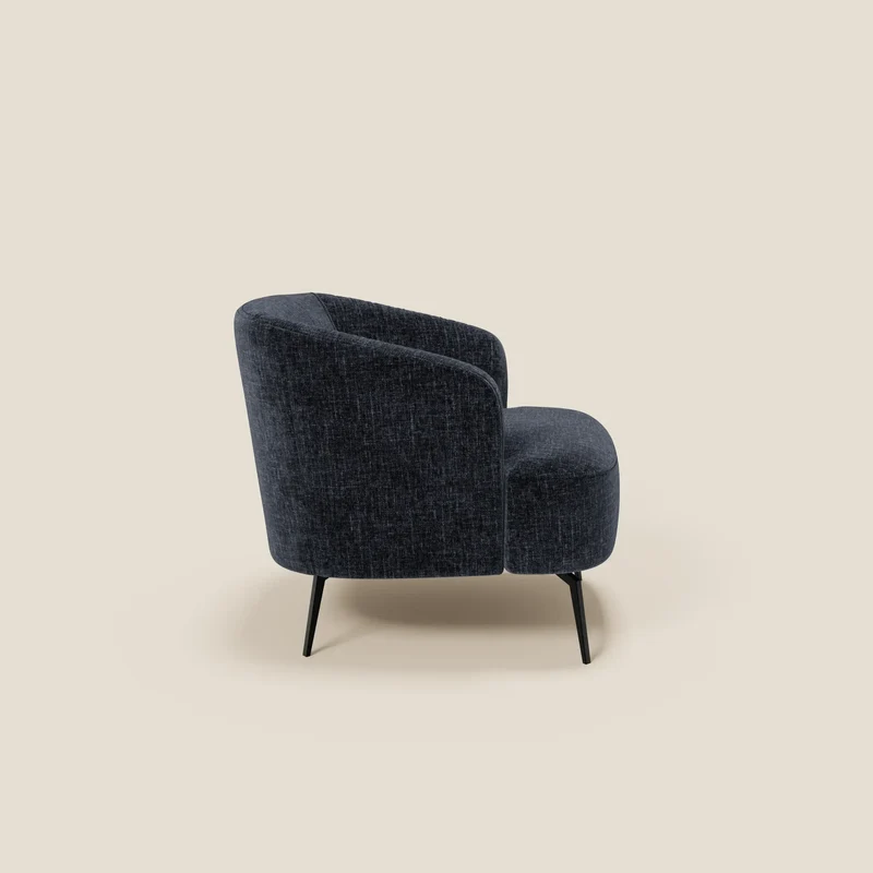 Renoa Fauteuil d'élégance moderne en tissu lavable T24 bleu nuit
