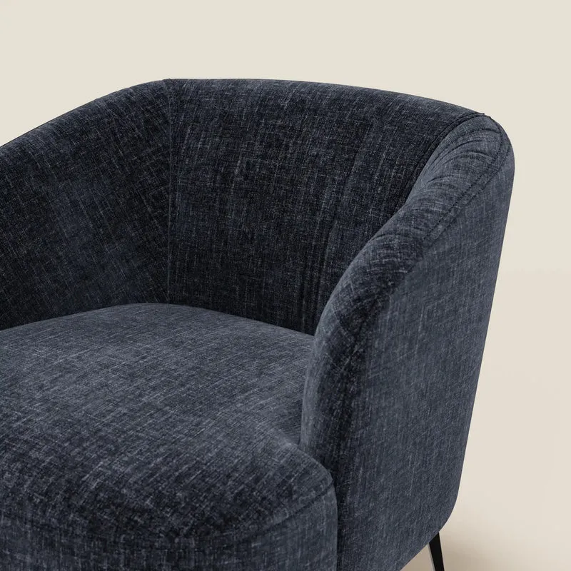 Renoa Fauteuil d'élégance moderne en tissu lavable T24 bleu nuit