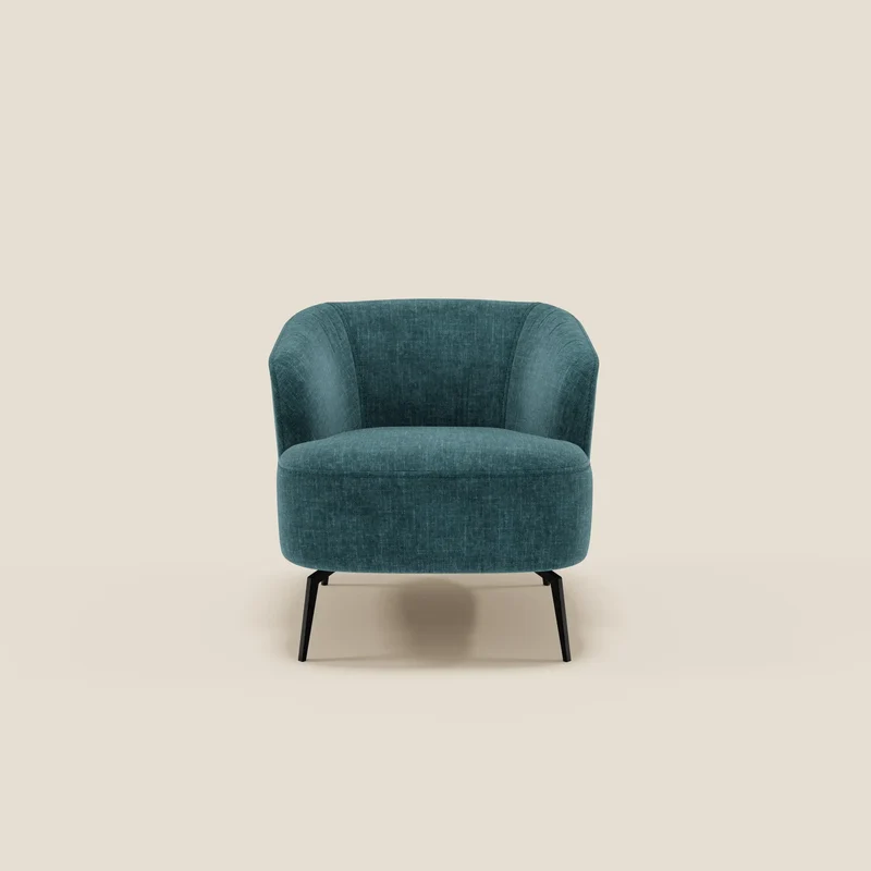 Renoa Fauteuil d'élégance moderne en tissu lavable T24 bleu canard