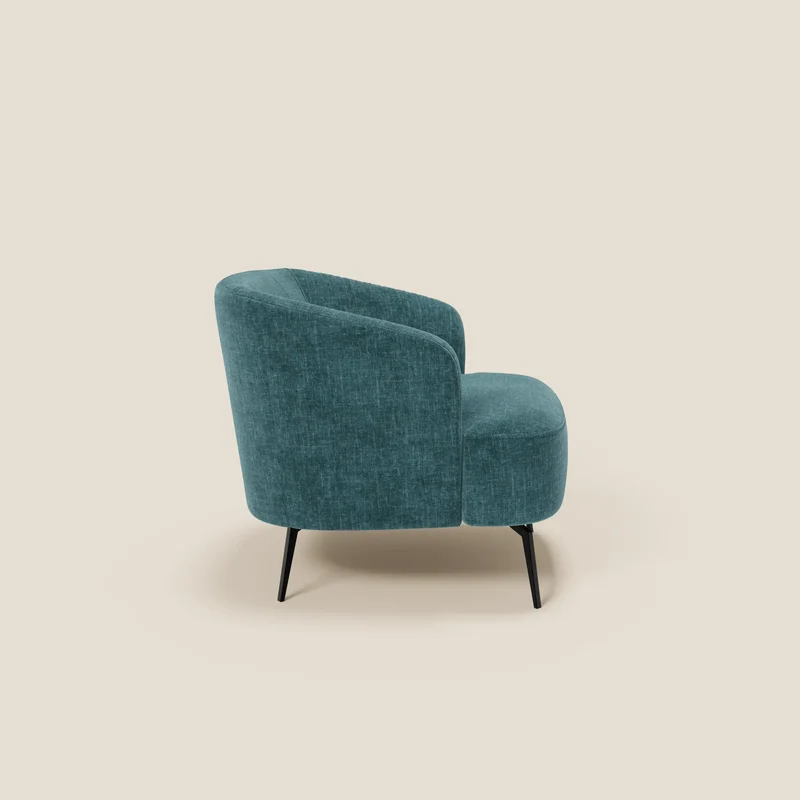 Renoa Fauteuil d'élégance moderne en tissu lavable T24 bleu canard