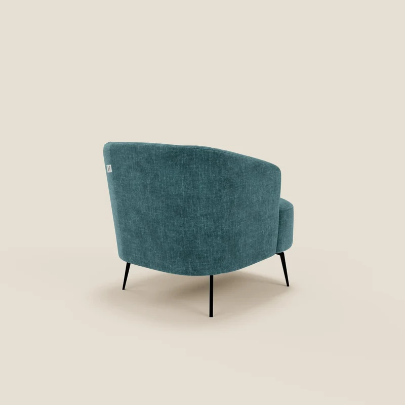 Renoa Fauteuil d'élégance moderne en tissu lavable T24 bleu canard