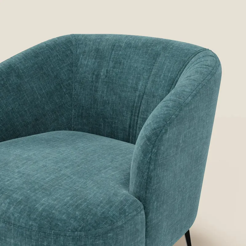 Renoa Fauteuil d'élégance moderne en tissu lavable T24 bleu canard