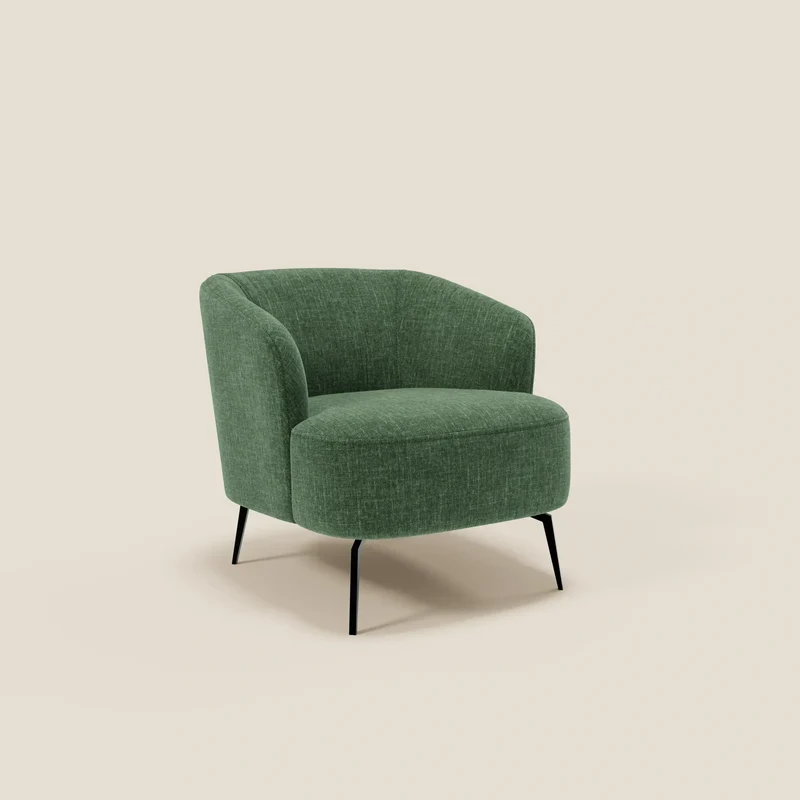 Renoa Fauteuil d'élégance moderne en tissu lavable T24 vert olive