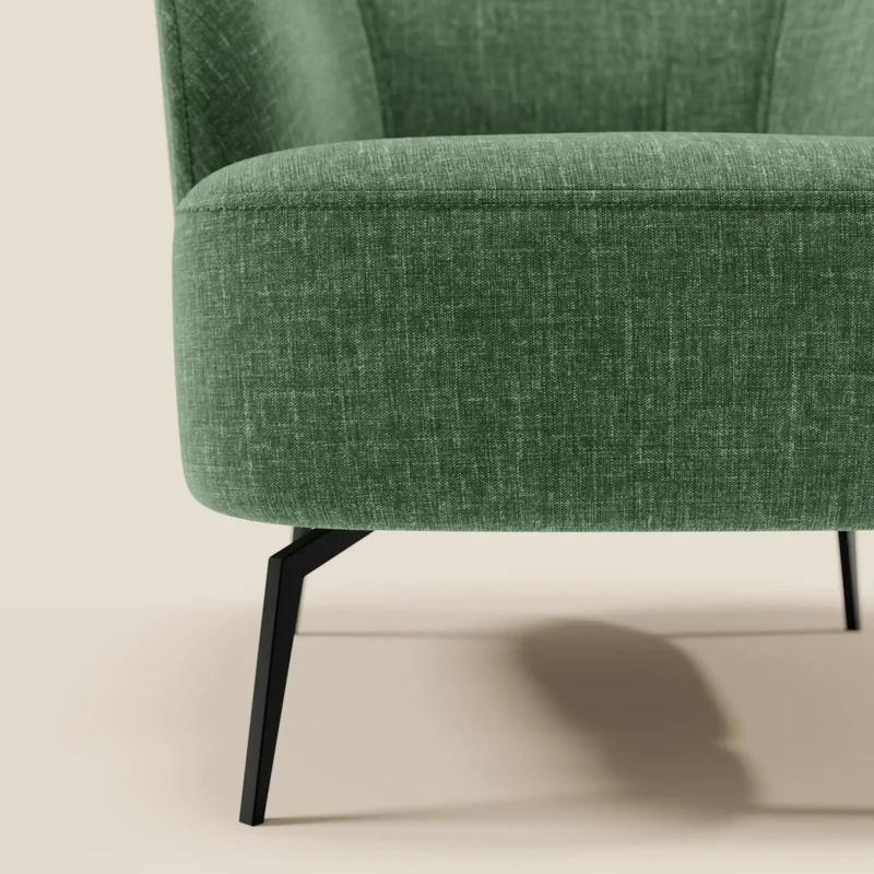 Renoa Fauteuil d'élégance moderne en tissu lavable T24 vert olive