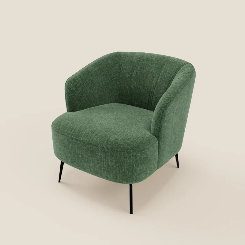 Renoa Fauteuil d'élégance moderne en tissu lavable T24 vert olive