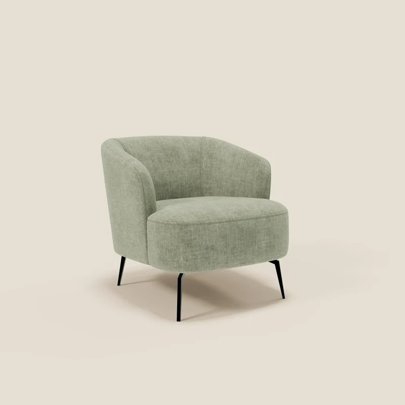 Renoa Fauteuil d'élégance moderne en tissu lavable T24 vert sauge