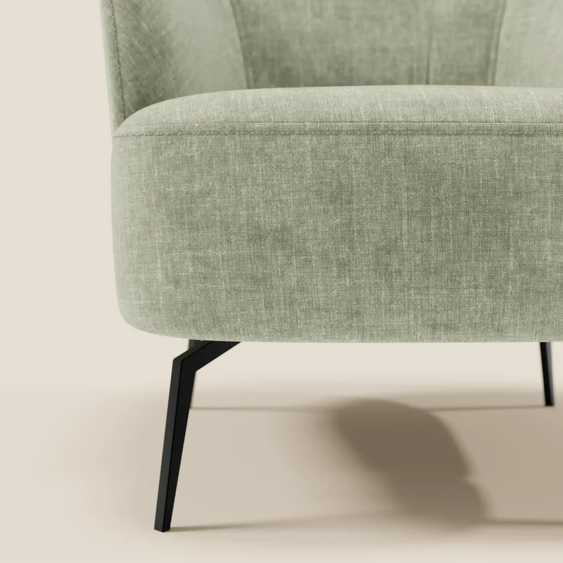 Renoa Fauteuil d'élégance moderne en tissu lavable T24 vert sauge