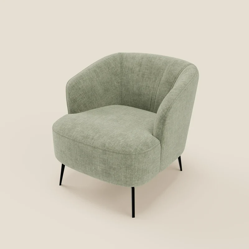 Renoa Fauteuil d'élégance moderne en tissu lavable T24 vert sauge