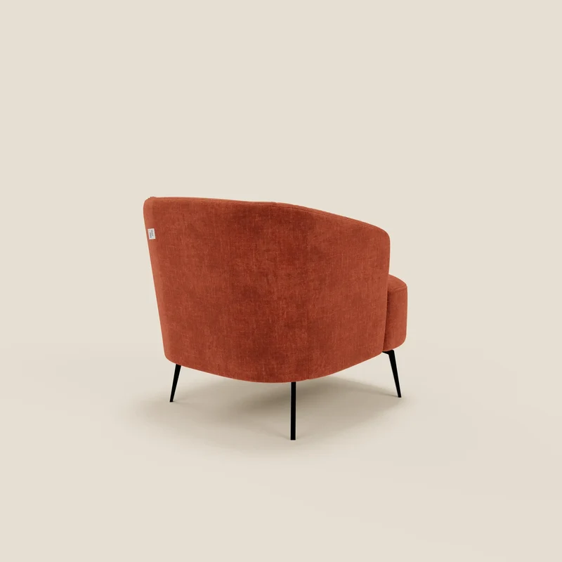 Renoa Fauteuil d'élégance moderne en tissu lavable T24 rouille