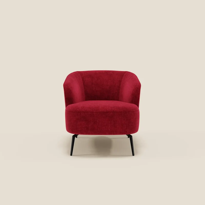 Renoa Fauteuil d'élégance moderne en tissu lavable T24 bordeaux