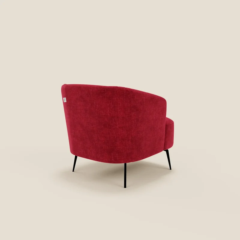 Renoa Fauteuil d'élégance moderne en tissu lavable T24 bordeaux