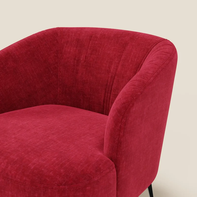 Renoa Fauteuil d'élégance moderne en tissu lavable T24 bordeaux