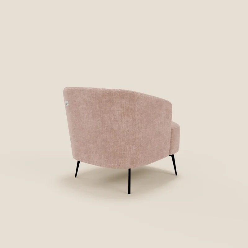 Renoa Fauteuil d'élégance moderne en tissu lavable T24 rose poudré