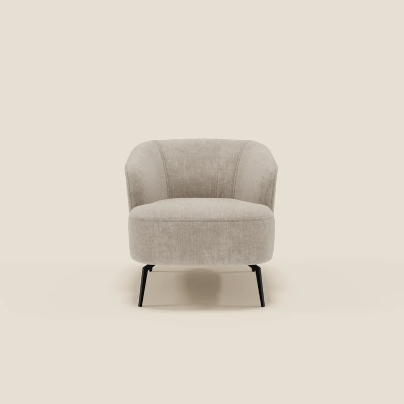 Renoa Fauteuil d'élégance moderne en tissu lavable T24 lin clair
