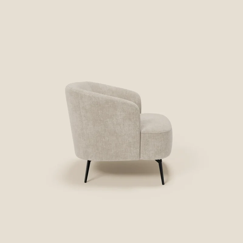 Renoa Fauteuil d'élégance moderne en tissu lavable T24 lin clair