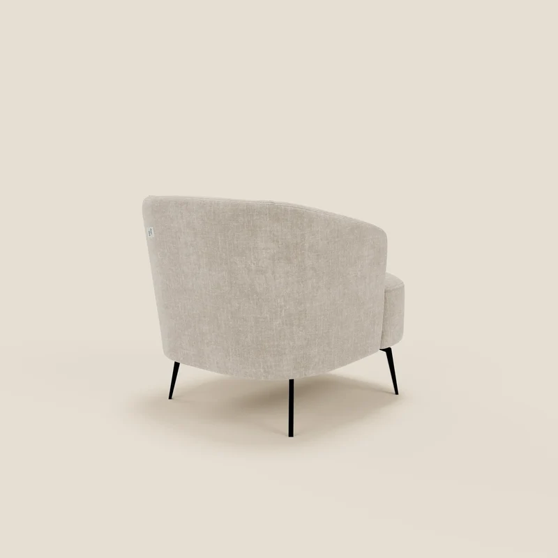 Renoa Fauteuil d'élégance moderne en tissu lavable T24 lin clair
