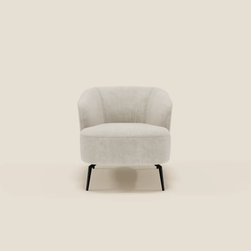 Renoa Fauteuil d'élégance moderne en tissu lavable T24 blanc