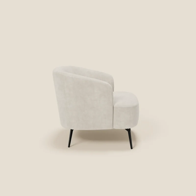 Renoa Fauteuil d'élégance moderne en tissu lavable T24 blanc