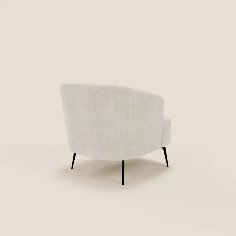 Renoa Fauteuil d'élégance moderne en tissu lavable T24 blanc