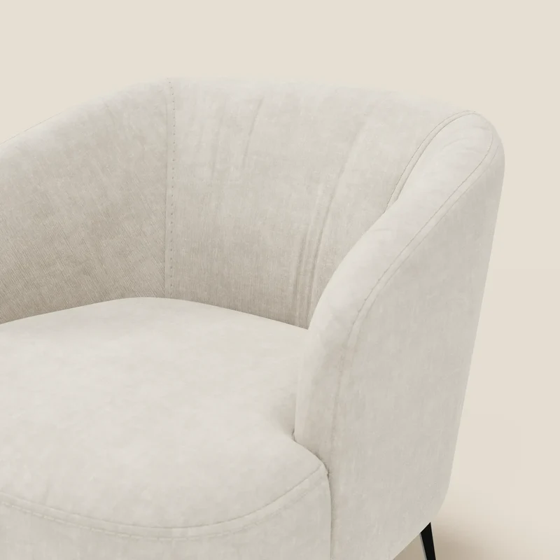 Renoa Fauteuil d'élégance moderne en tissu lavable T24 blanc