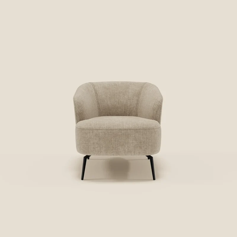 Renoa Fauteuil d'élégance moderne en tissu lavable T24 beige