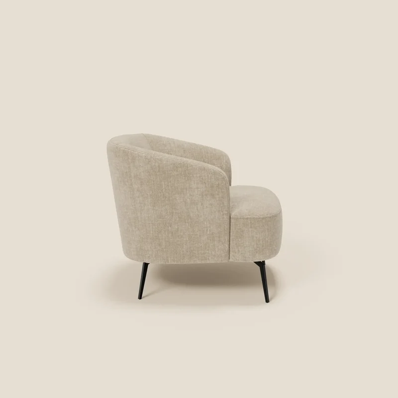 Renoa Fauteuil d'élégance moderne en tissu lavable T24 beige