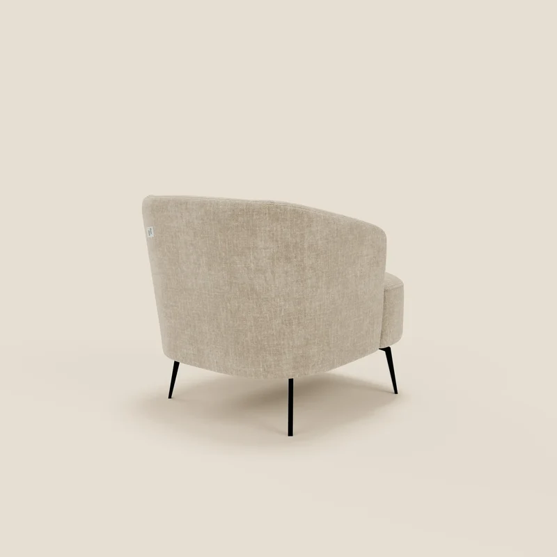 Renoa Fauteuil d'élégance moderne en tissu lavable T24 beige