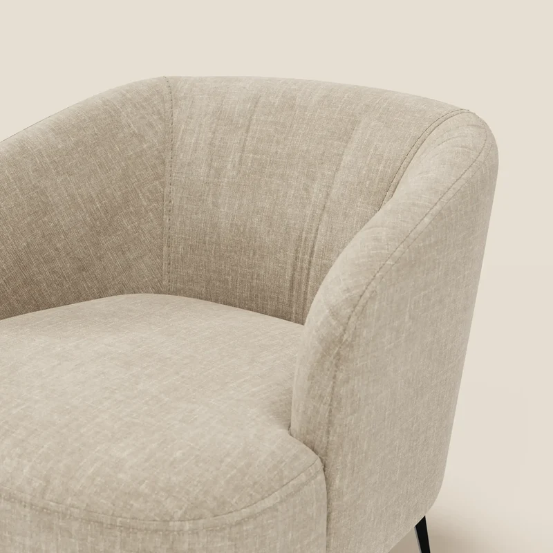 Renoa Fauteuil d'élégance moderne en tissu lavable T24 beige