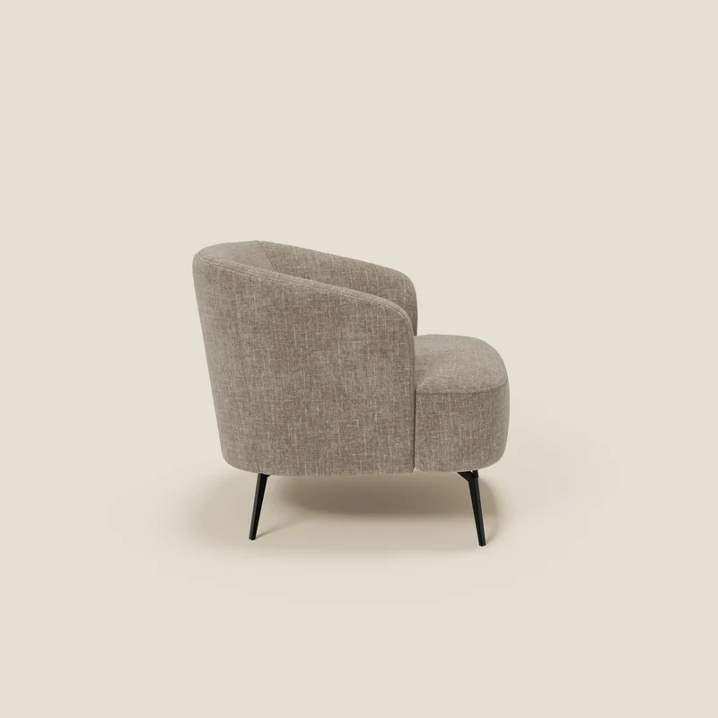 Renoa Fauteuil d'élégance moderne en tissu lavable T24 brun taupe