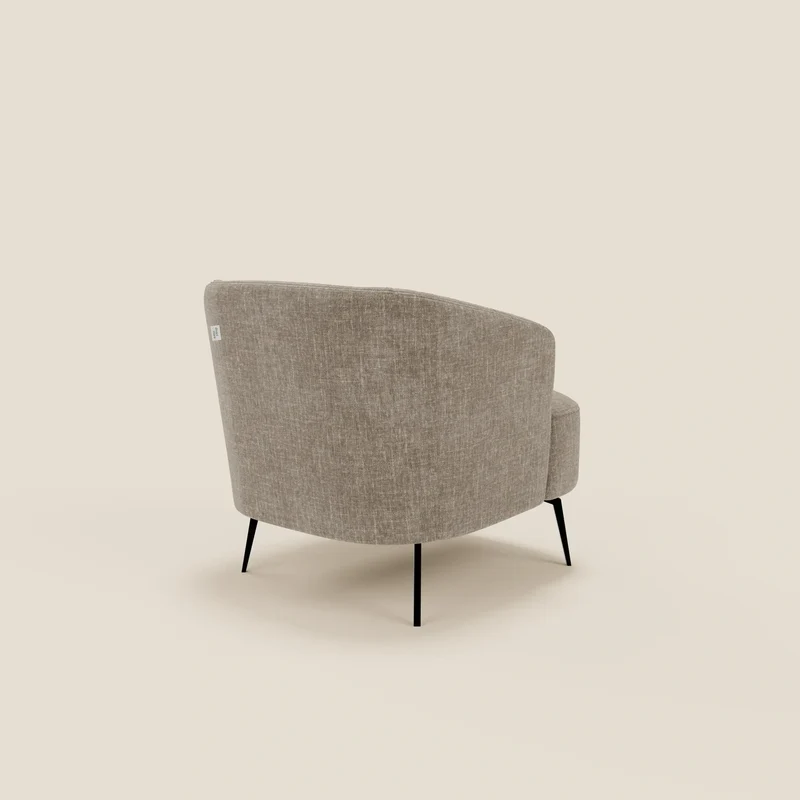 Renoa Fauteuil d'élégance moderne en tissu lavable T24 brun taupe