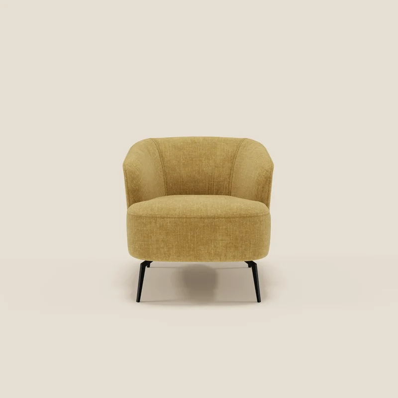 Renoa Fauteuil d'élégance moderne en tissu lavable T24 jaune