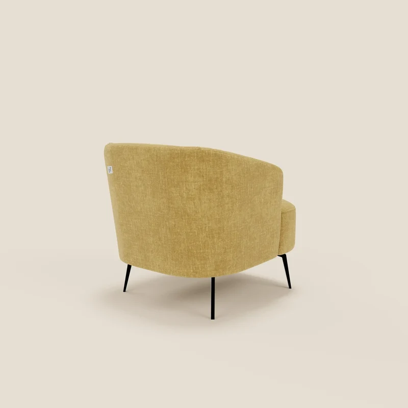 Renoa Fauteuil d'élégance moderne en tissu lavable T24 jaune