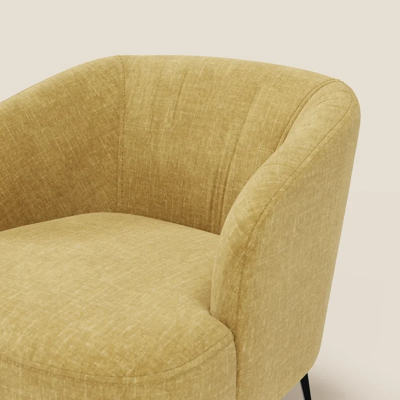 Renoa Fauteuil d'élégance moderne en tissu lavable T24 jaune