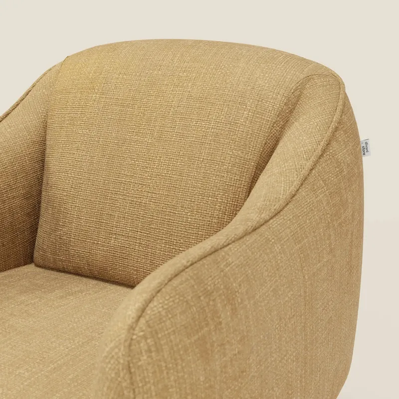 Avela Fauteuil au confort intemporel en tissu doux et imperméable T06 jaune