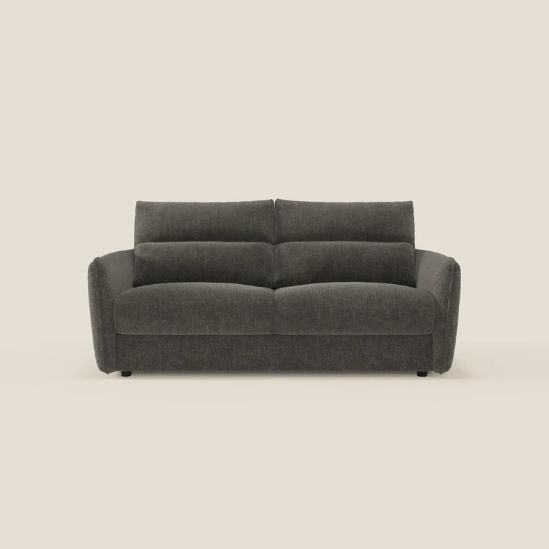 Elios Canapé convertible avec coussins de dossier souples en tissu détachable T24 anthracite