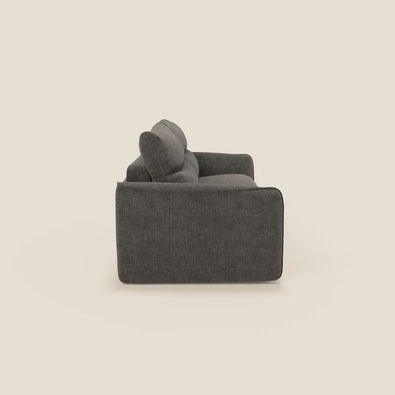 Elios Canapé convertible avec coussins de dossier souples en tissu détachable T24 anthracite