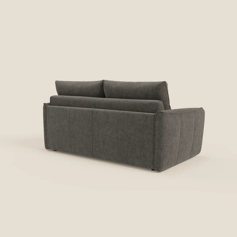 Elios Canapé convertible avec coussins de dossier souples en tissu détachable T24 anthracite