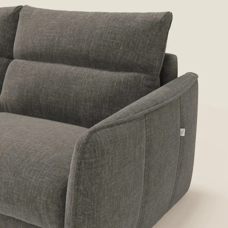 Elios Canapé convertible avec coussins de dossier souples en tissu détachable T24 anthracite